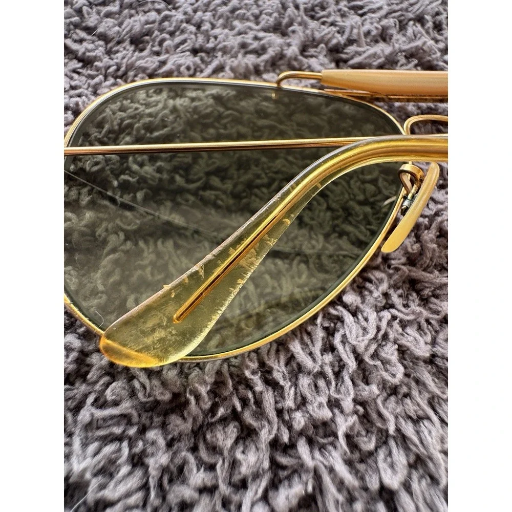 Vintage B&L Ray Ban Aviator Sunglasses  USA 62-14 etched lenses G-15